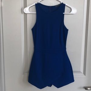 Royal blue, short romper.